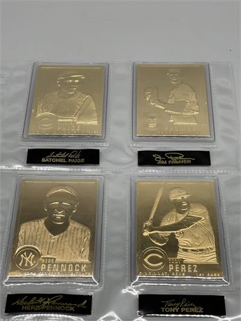 Copperstown Collection 22KT Baseball Cards - Lot 10