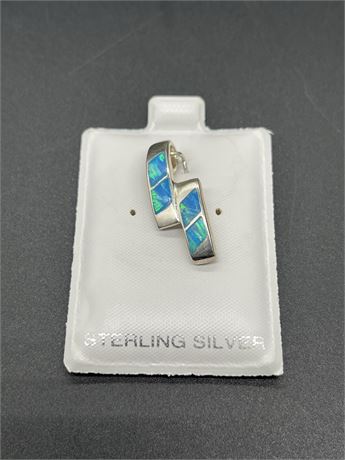 Blue Opal Pendant - Lighting Bolt