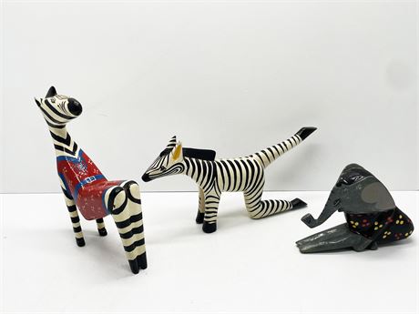 Hand Carved and Painted Animals