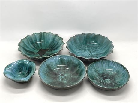 MCM Green Glaze Bowls