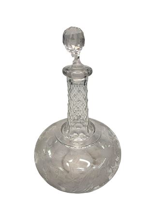 Late 19th, Early 20th Century Cut Glass Decanter w/ Stopper