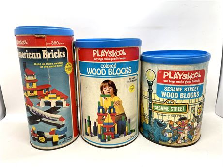1970s Playskool Wooden Toys