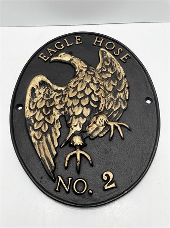 Eagle Hose Cast Metal Plaque
