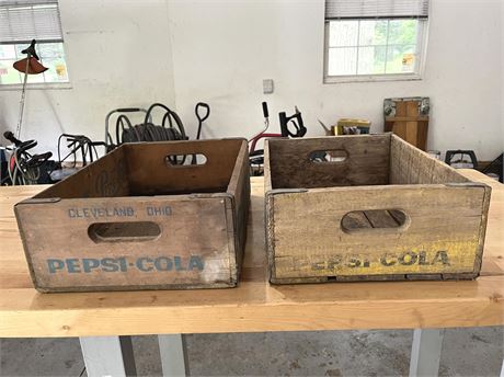 Vintage Pepsi Wood Crates