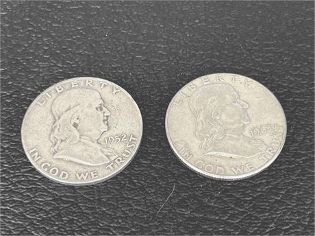 1952/1963 Franklin Half Dollars