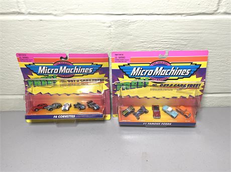 NIB Vintage Micro Machines Corvettes and Famous Fords