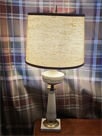 Custard Glass Table Lamp