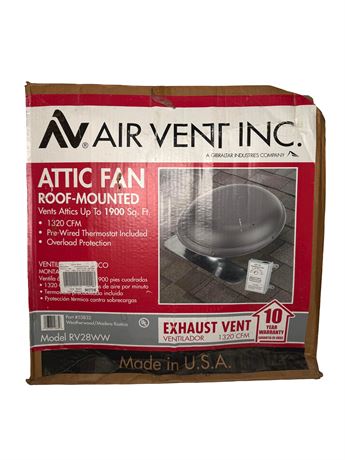 Air Vent Attic Fan Roof-Mounted