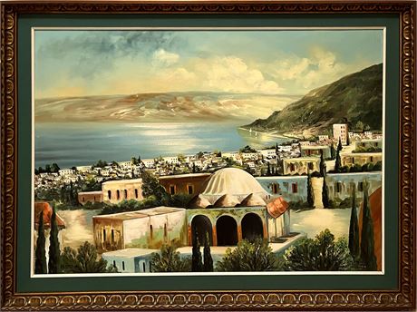 Israel Oil on Canvas Seaside Painting