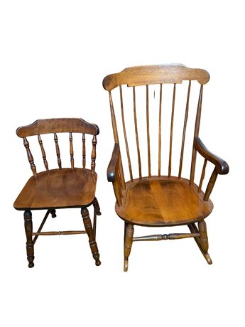 Nichols & Stone Rocking Chair and Accent Chair