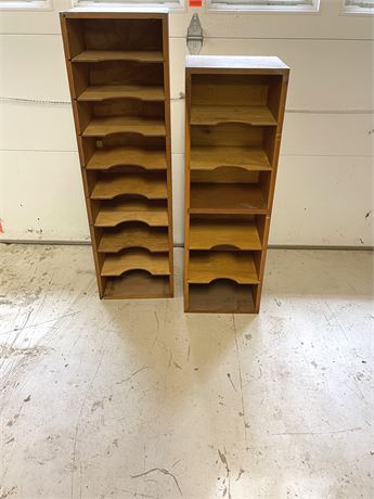 Pair of Slotted Shelves