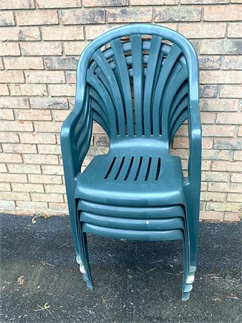 Four (4) Outdoor Plastic Chairs