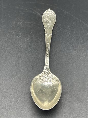 October Sterling Silver Spoon