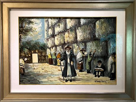 Western Wall Original Painting Oil Painting on Canvas