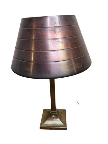 Vintage Art Deco Style Copper Desk Lamp