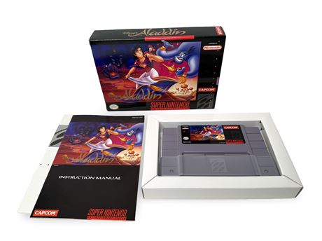 Aladdin (Super Nintendo, 1991) Box Manual Complete CIB