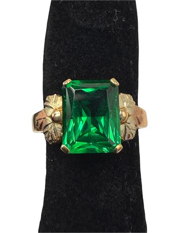 10k Yellow/Rose Gold Black Hills Helenite Ring