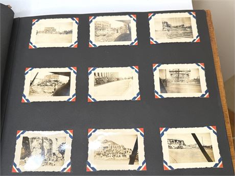 WWII Photo Album w/ 9 Nose Art Photos