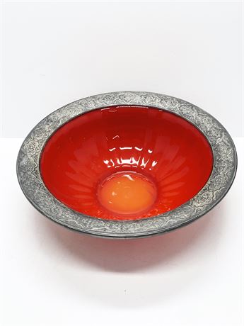 Amberina Glass Bowl