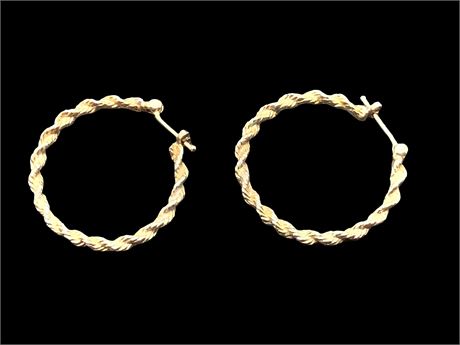 14kt Yellow Gold Hoop Earrings