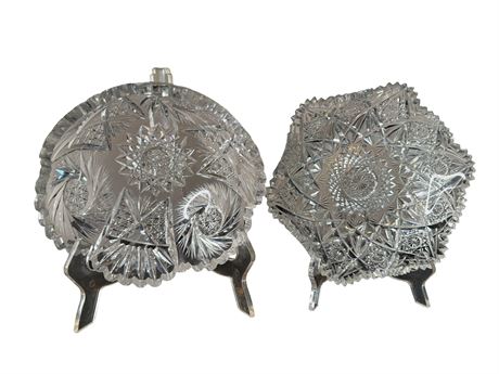 Large Crystal Serving Bowls