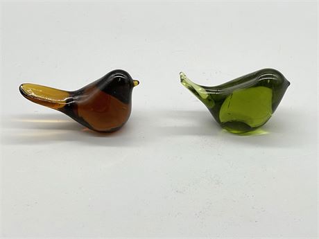 Two (2) Glass Birds