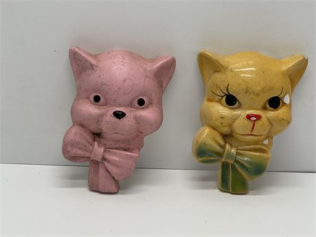 Chalkware Cats Lot 5