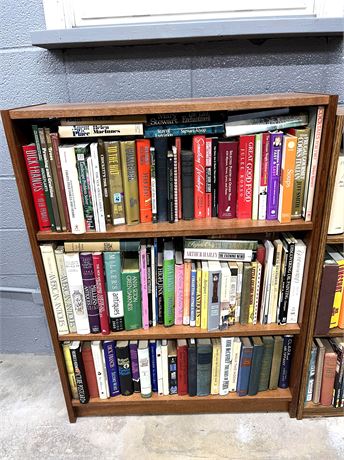Bookcase w/ Books Lot