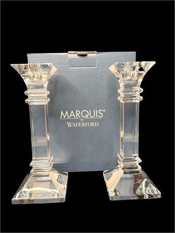 Waterford Crystal Marquis Treviso 8" Candlestick Pair