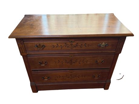 Antique Walnut Eastlake Style Chest of Drawers