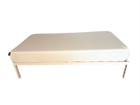 Twin Memory Foam Mattress and Metal Frame
