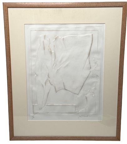 Abstract Cast Paper Relief Sculpture
