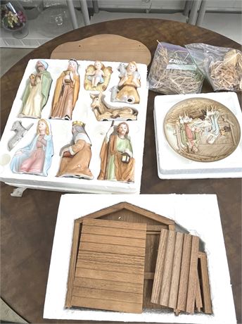 Vintage HOMCO Nativity Set