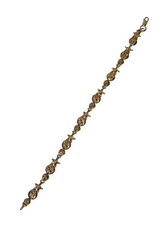 14kt Yellow Gold Sand Dollar Bracelet