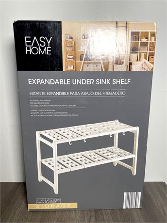 Easy Home Expandable Under Sink Shelf