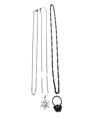 Sterling Silver Necklaces and Ring