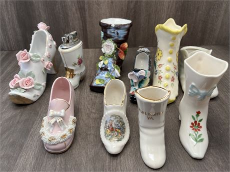 Porcelain Shoe/Boot Lot