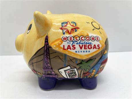 Las Vegas Ceramic Pig Bank