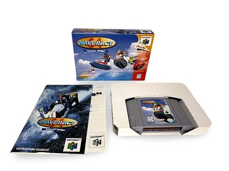 Wave Race 64 (Nintnedo 64, 1996) Box Manual Complete CIB