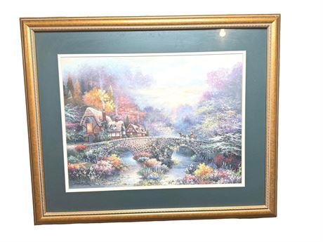 James Lee Large Framed Kinkade Style Print