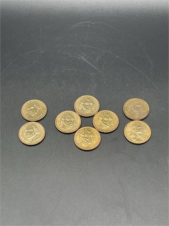 Eight (8) Dollar Coins