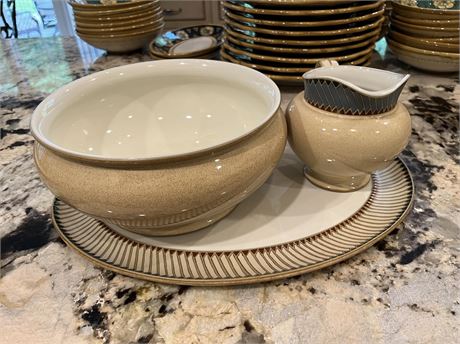 Denby England Platter, Bowl and Gravy Boat