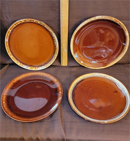 Vintage Brownware plates and mugs