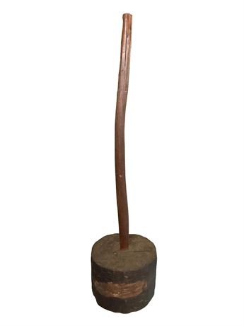 Large Antique Primitive Masher or Buttern Churn