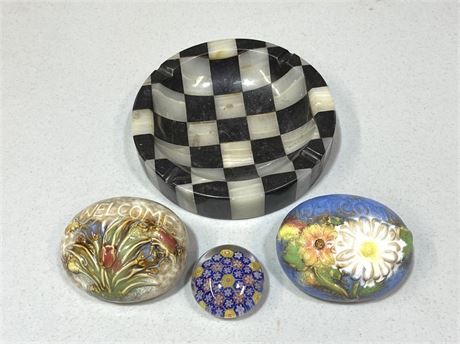 Marble, Glass and Ceramic Decorative Lot