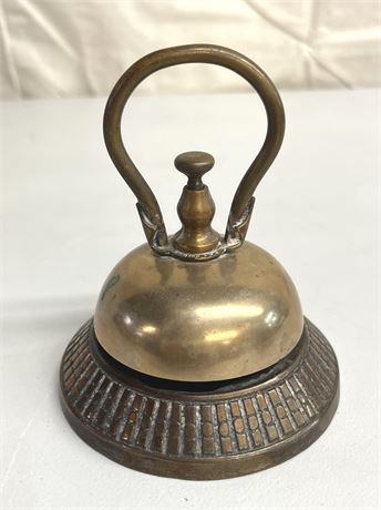 c. 1876 Brass Antique Hotel Front Desk Bell