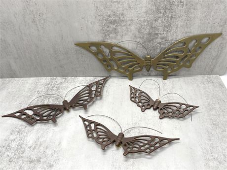 Brass Butterfly Hanging Wall Decoratives
