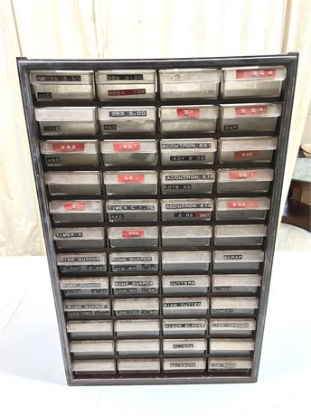 48-Compartment Craftsman Parts Cabinet