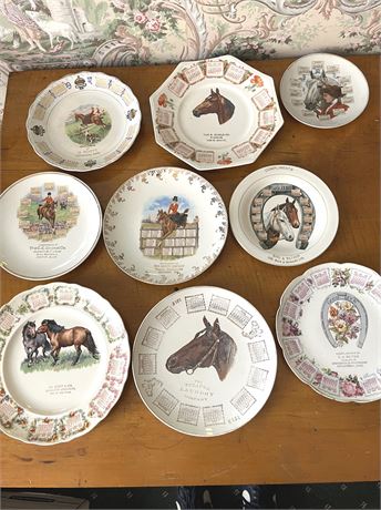 Antique Horse Calendar Plates