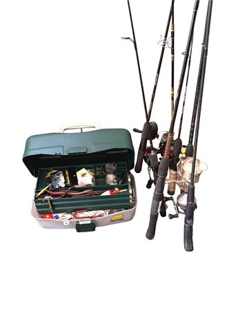 Fishing Poles and Tackle Box